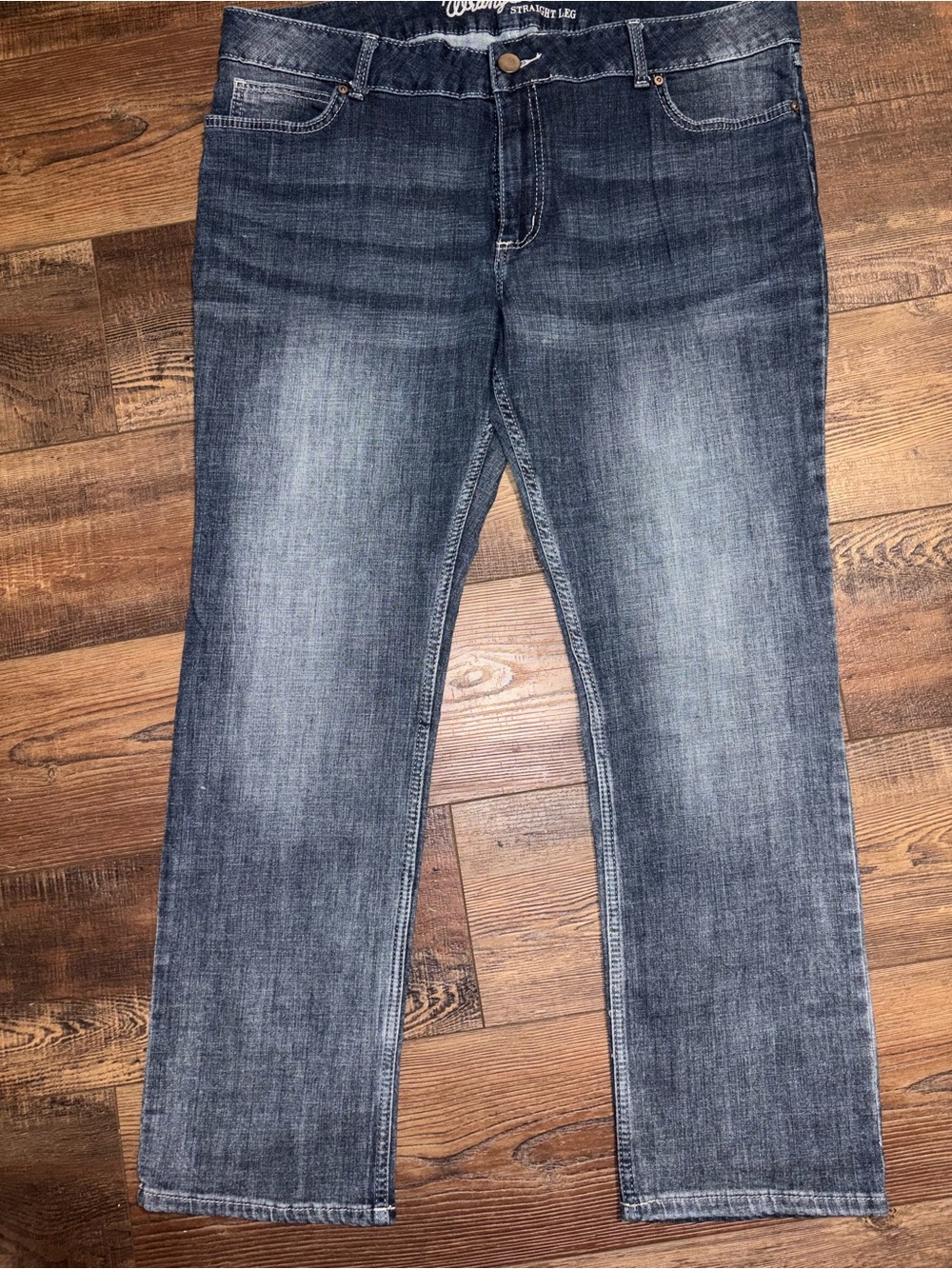 Wrangler Women’s Straight Leg Jeans Size 19/32 Blue Denim Mid Rise